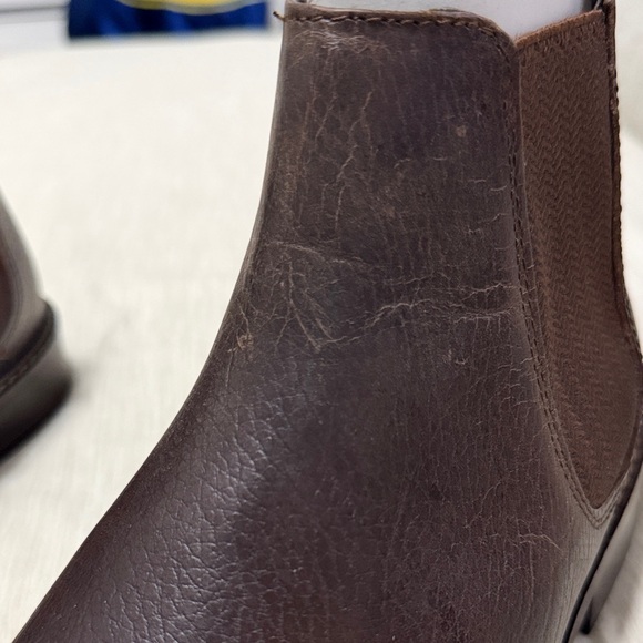 Crown Vintage Men's Dark Brown Leather Chelsea Boots - Picture 7 of 8